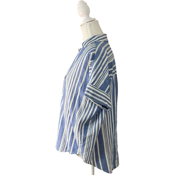 Madewell Striped Courier Shirt Blue - Picture 2 of 6